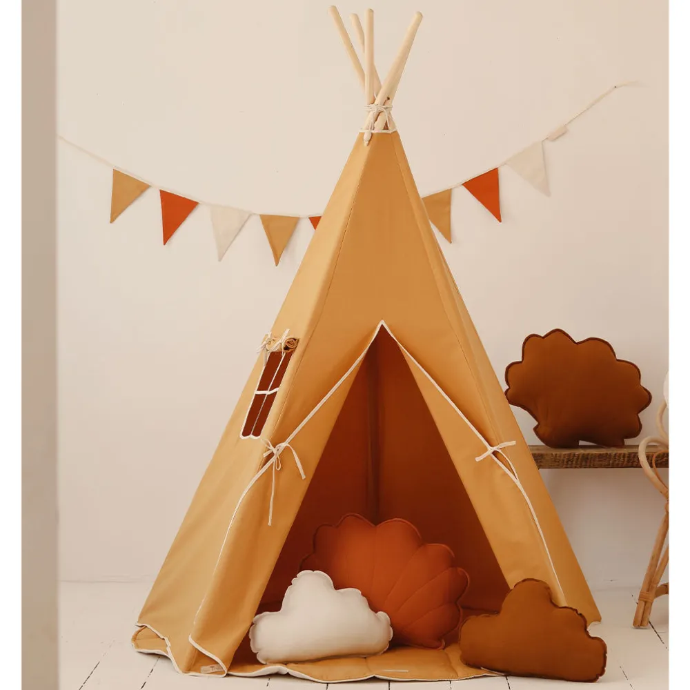 Cotton Teepee Tent & Mat Set