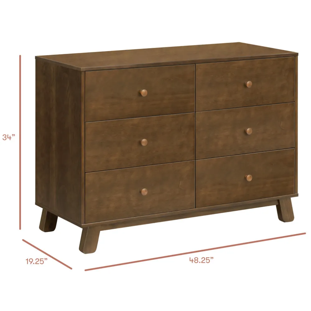 Hudson Modern 6-Drawer Assembled Dresser (48")