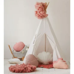 Linen Teepee Tent and Mat Set