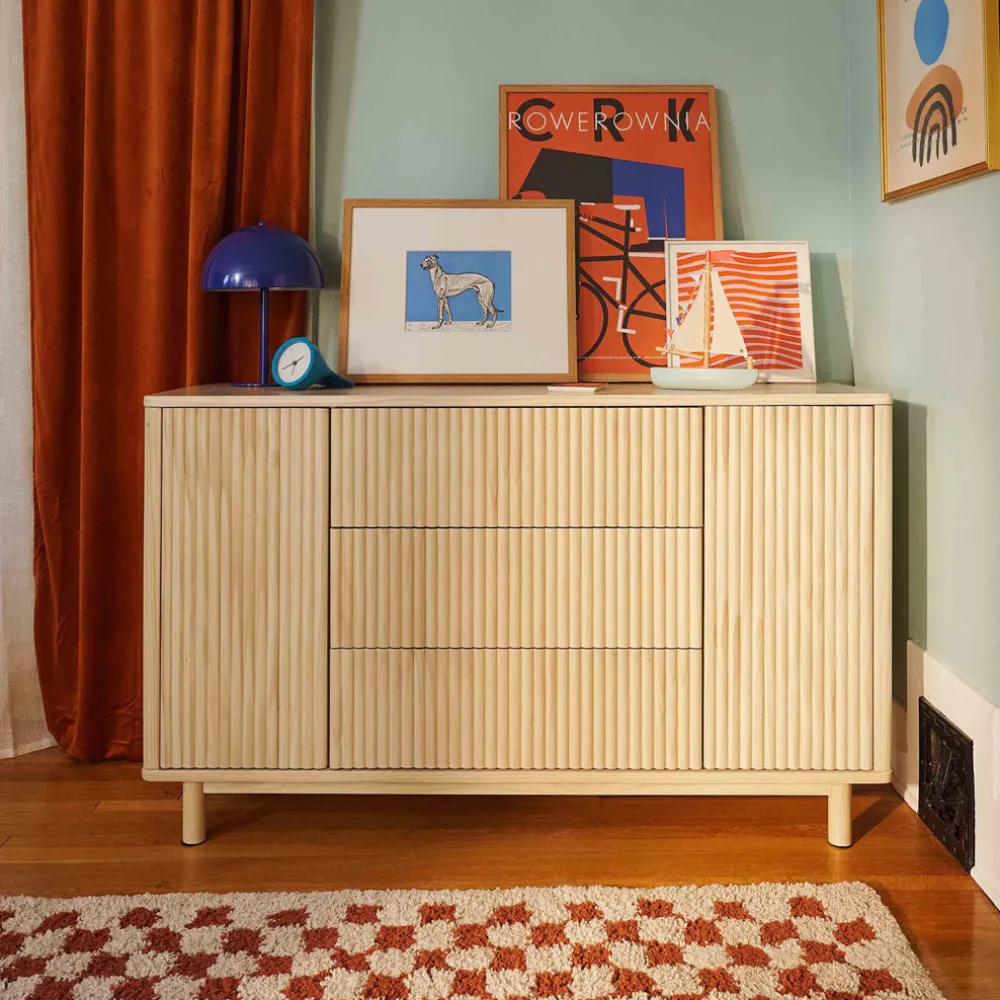 Pogo Tambour Extra Wide Assembled Dresser (58")