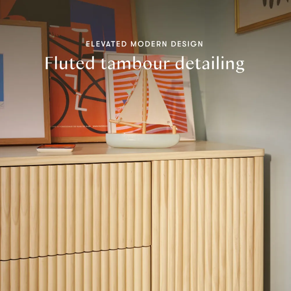 Pogo Tambour Extra Wide Assembled Dresser (58")