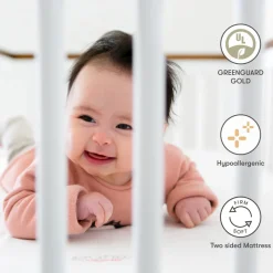 Pure Core 2-Stage Crib Mattress + Dry Waterproof Cover