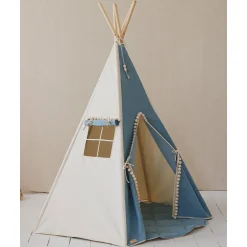 Teepee with Pompoms and Mat Set