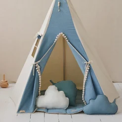 Teepee with Pompoms and Mat Set