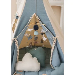 Teepee with Pompoms and Mat Set